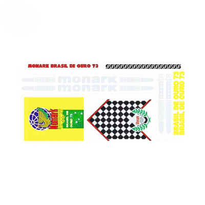 Decalque Monark Brasil de Ouro 73 Masculina Feminina